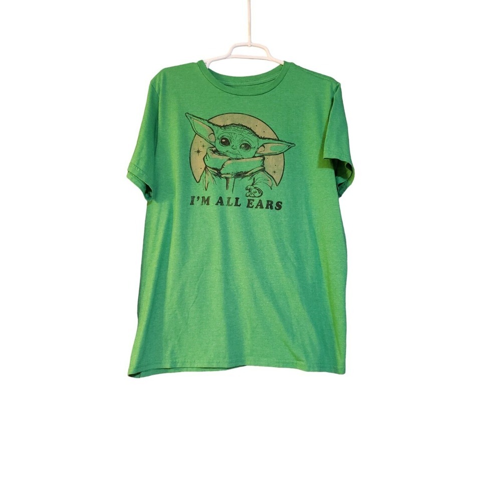 Fifth Sun‎ Star Wars Grogu Baby Yoda "I'm All Ears" T-Shirt Size XLarge Green